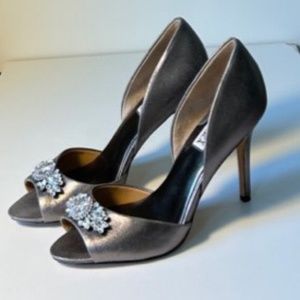 Badgley Mischka Crystal Embellishments D'Orsay Pumps